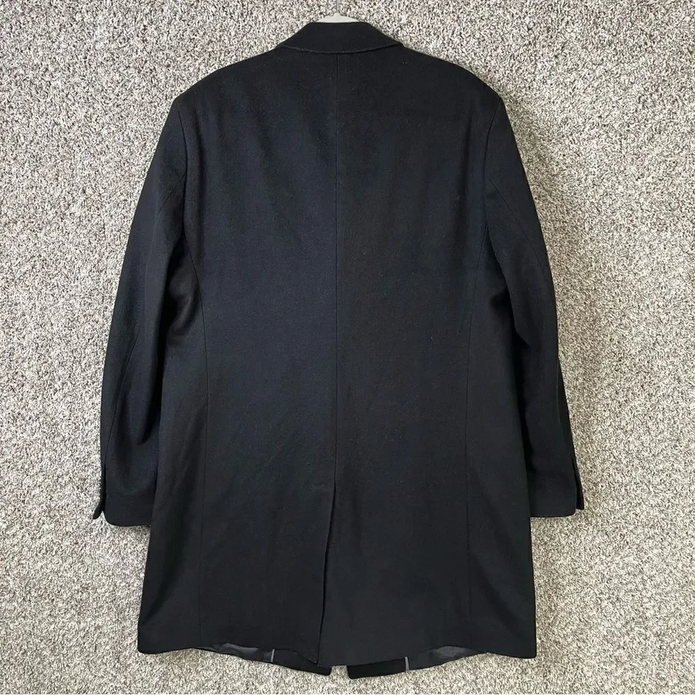 Jos. A. Bank Coat Men’s 46L Long Black‎ Wool Blend Overcoat